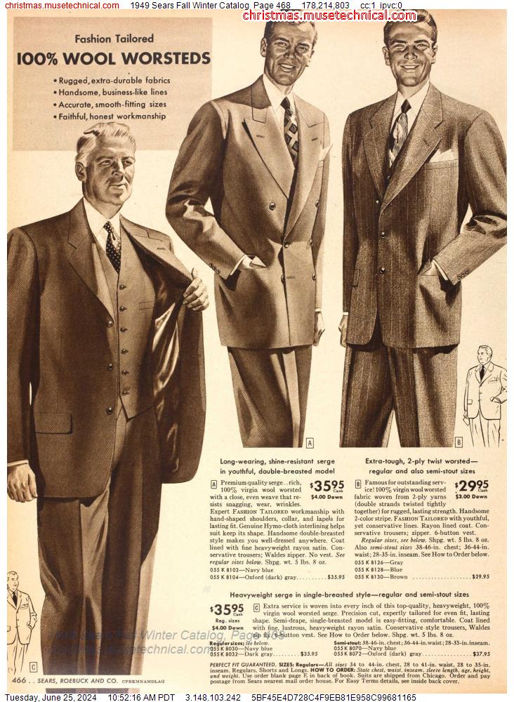1949 Sears Fall Winter Catalog, Page 468