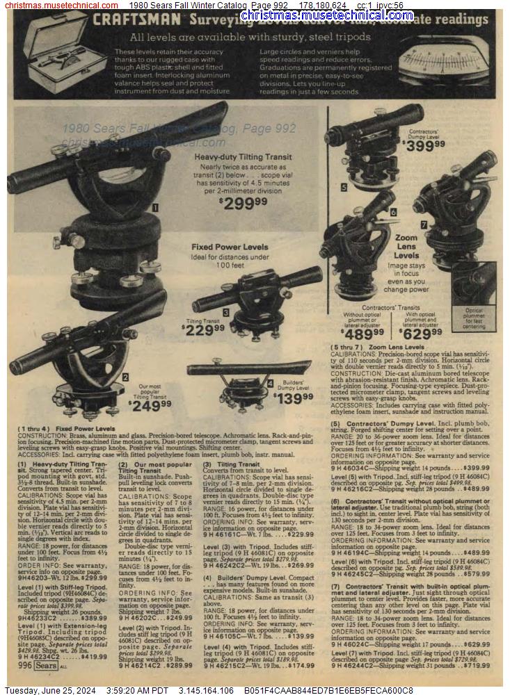 1980 Sears Fall Winter Catalog, Page 992