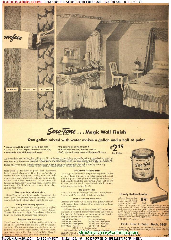 1943 Sears Fall Winter Catalog, Page 1068
