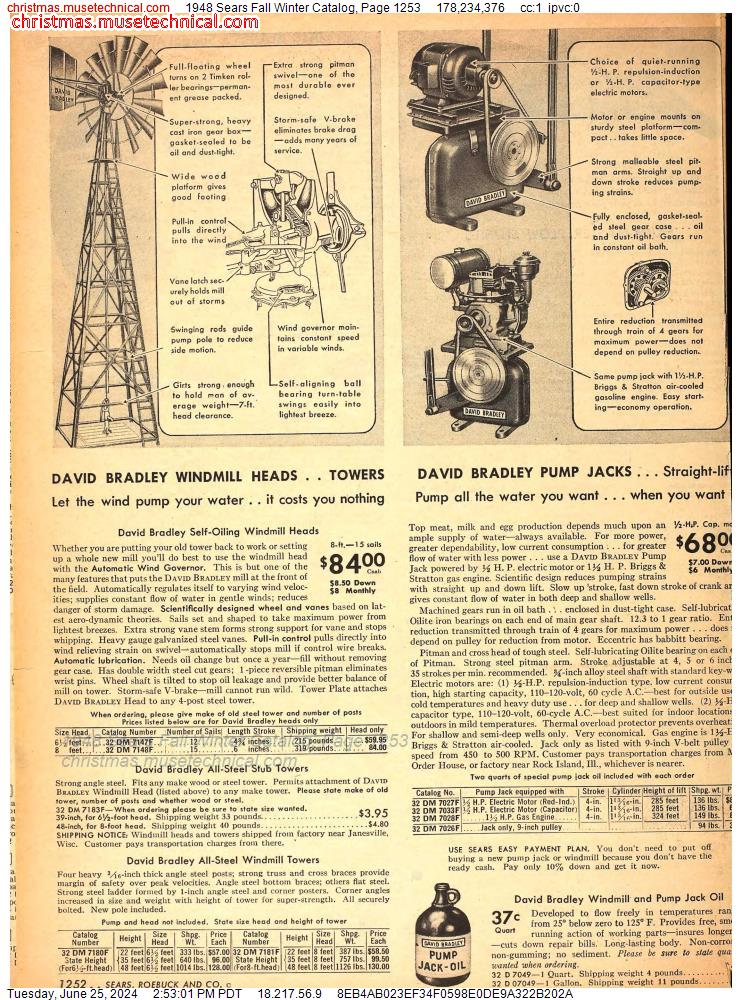 1948 Sears Fall Winter Catalog, Page 1253