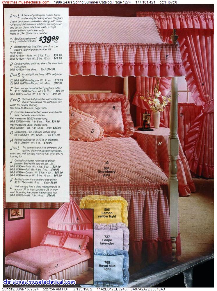1986 Sears Spring Summer Catalog, Page 1274