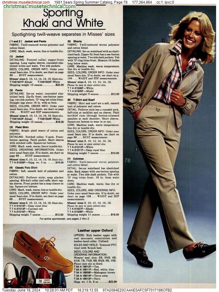 1981 Sears Spring Summer Catalog, Page 78