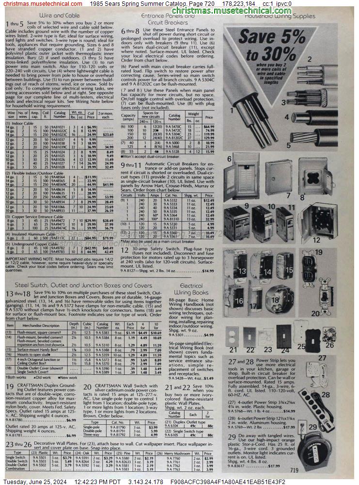1985 Sears Spring Summer Catalog, Page 720