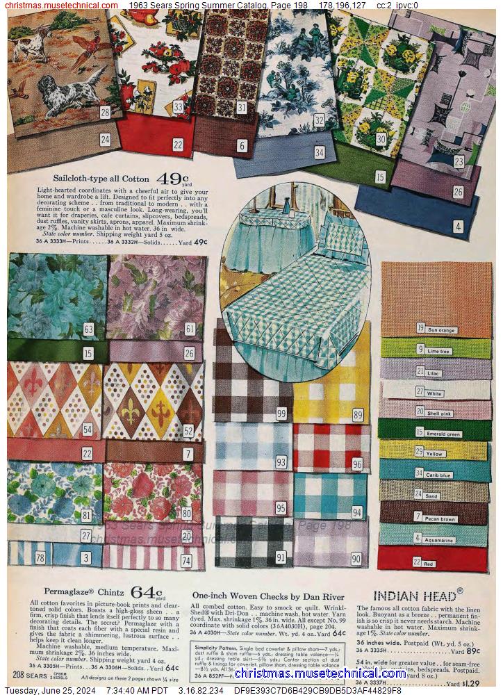 1963 Sears Spring Summer Catalog, Page 198