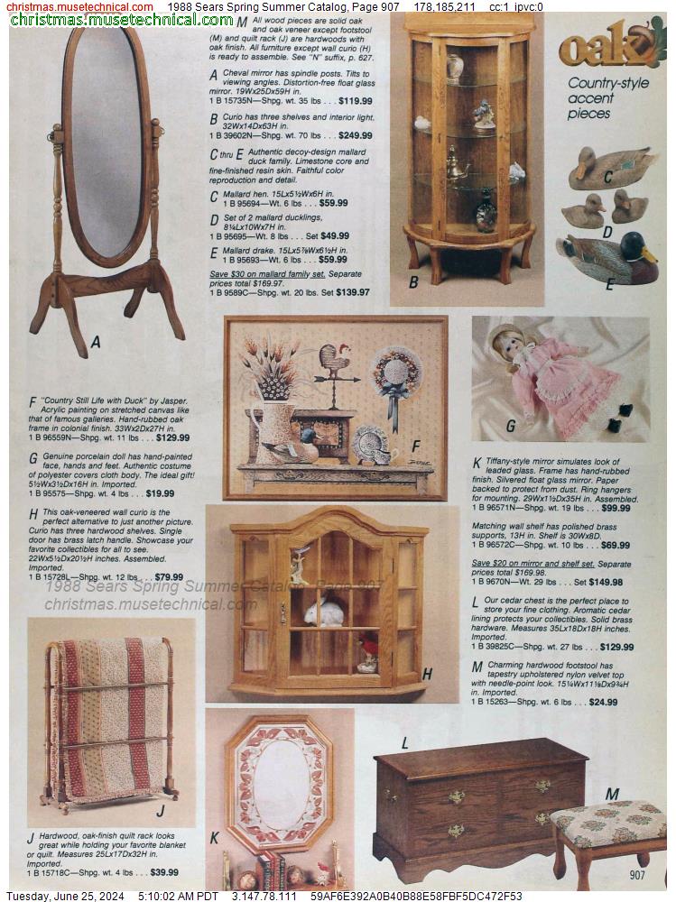 1988 Sears Spring Summer Catalog, Page 907