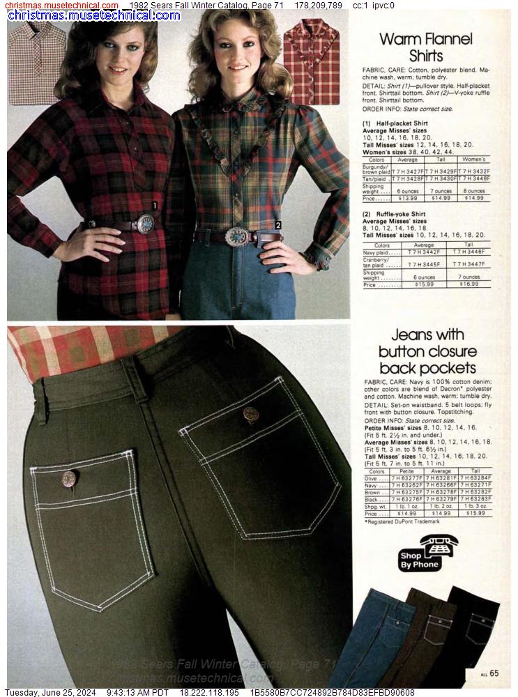 1982 Sears Fall Winter Catalog, Page 71