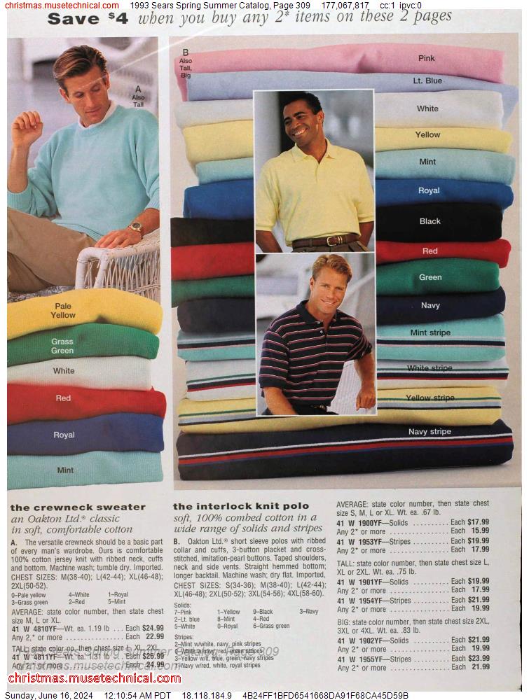 1993 Sears Spring Summer Catalog, Page 309