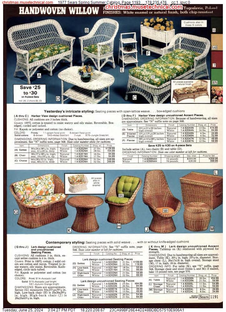 1977 Sears Spring Summer Catalog, Page 1193