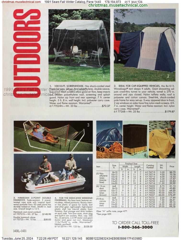 1991 Sears Fall Winter Catalog, Page 1440