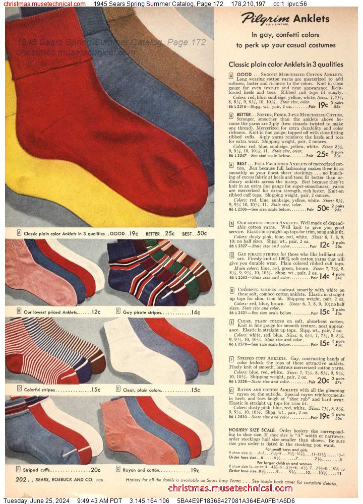 1945 Sears Spring Summer Catalog, Page 172