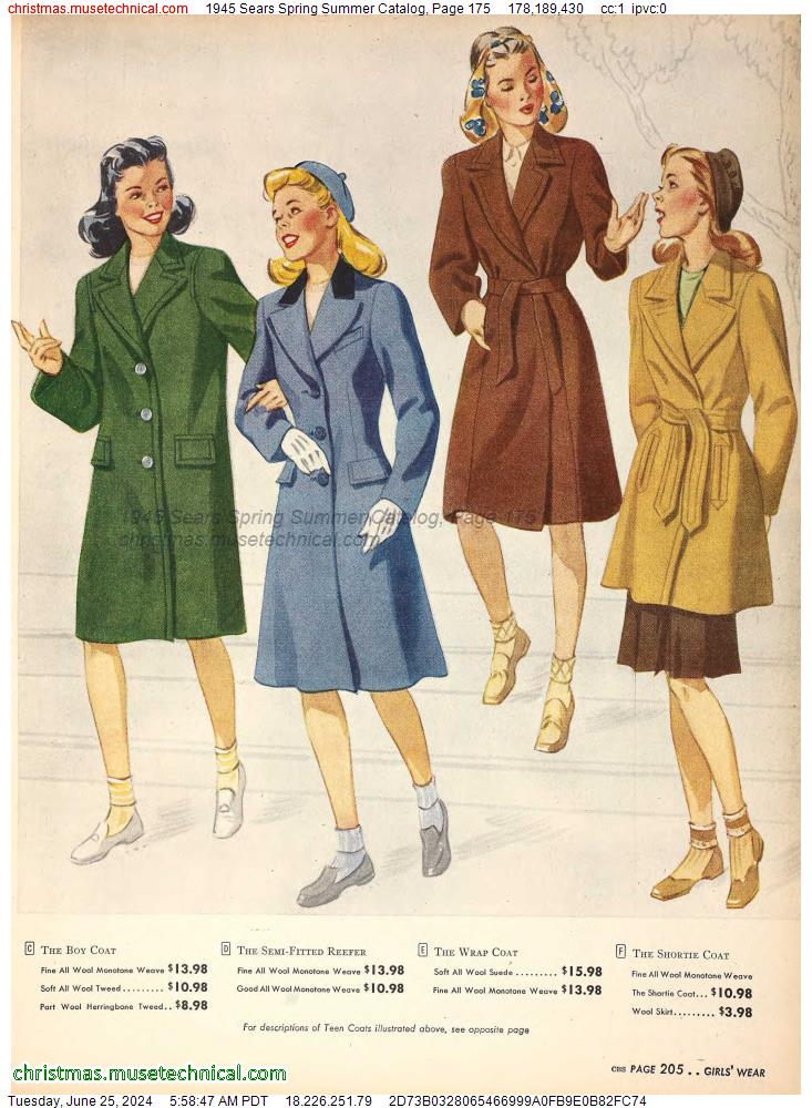 1945 Sears Spring Summer Catalog, Page 175