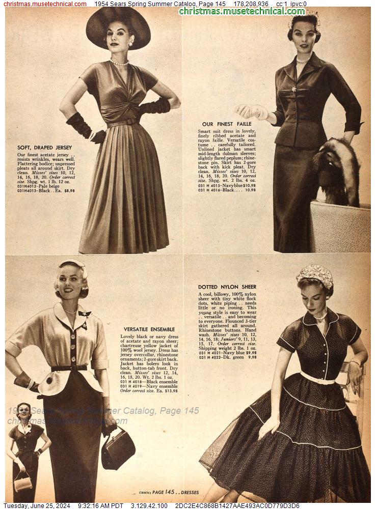 1954 Sears Spring Summer Catalog, Page 145