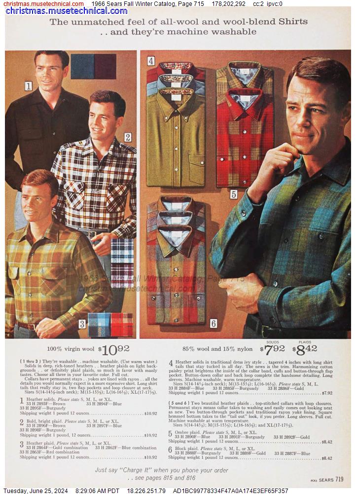 1966 Sears Fall Winter Catalog, Page 715