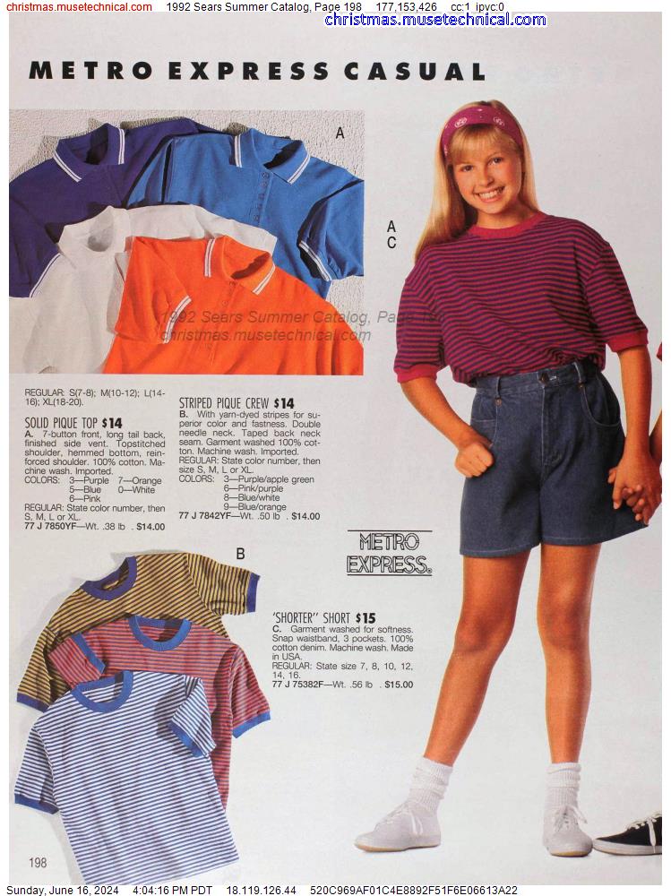 1992 Sears Summer Catalog, Page 198