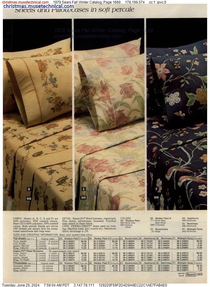 1979 Sears Fall Winter Catalog, Page 1669