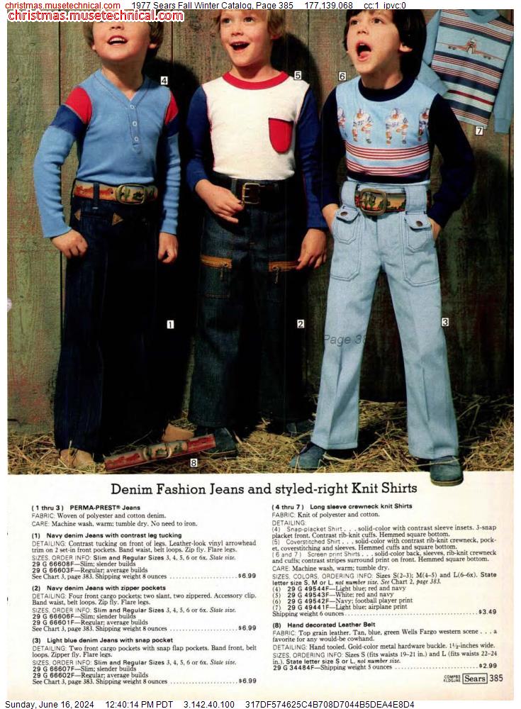 1977 Sears Fall Winter Catalog, Page 385