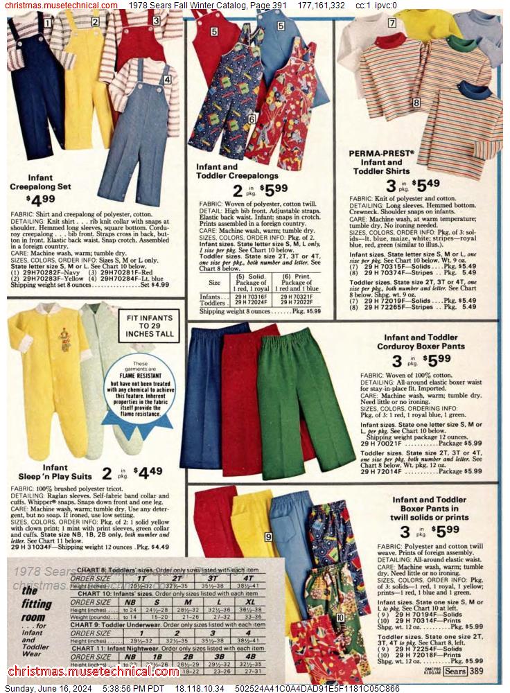 1978 Sears Fall Winter Catalog, Page 391