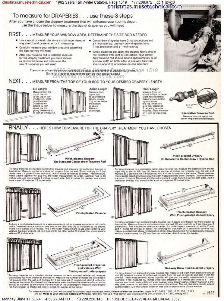 1982 Sears Fall Winter Catalog, Page 1519