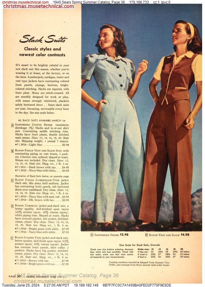 1945 Sears Spring Summer Catalog, Page 36