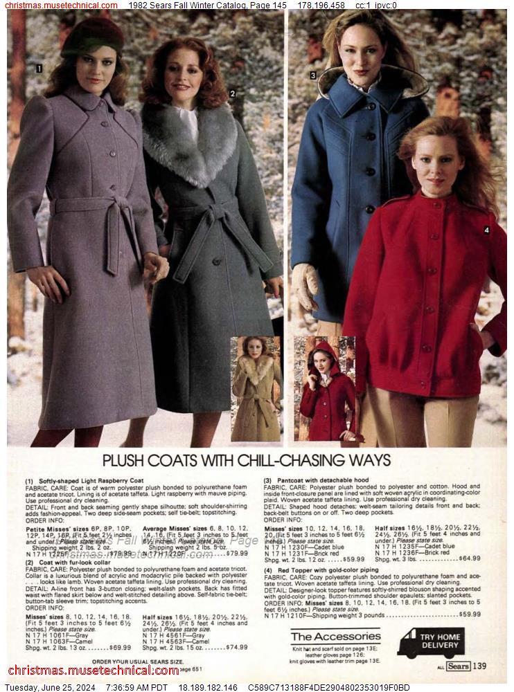 1982 Sears Fall Winter Catalog, Page 145