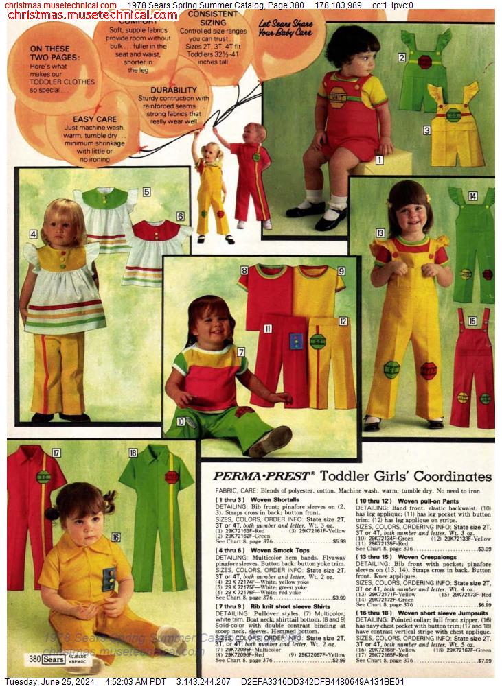 1978 Sears Spring Summer Catalog, Page 380
