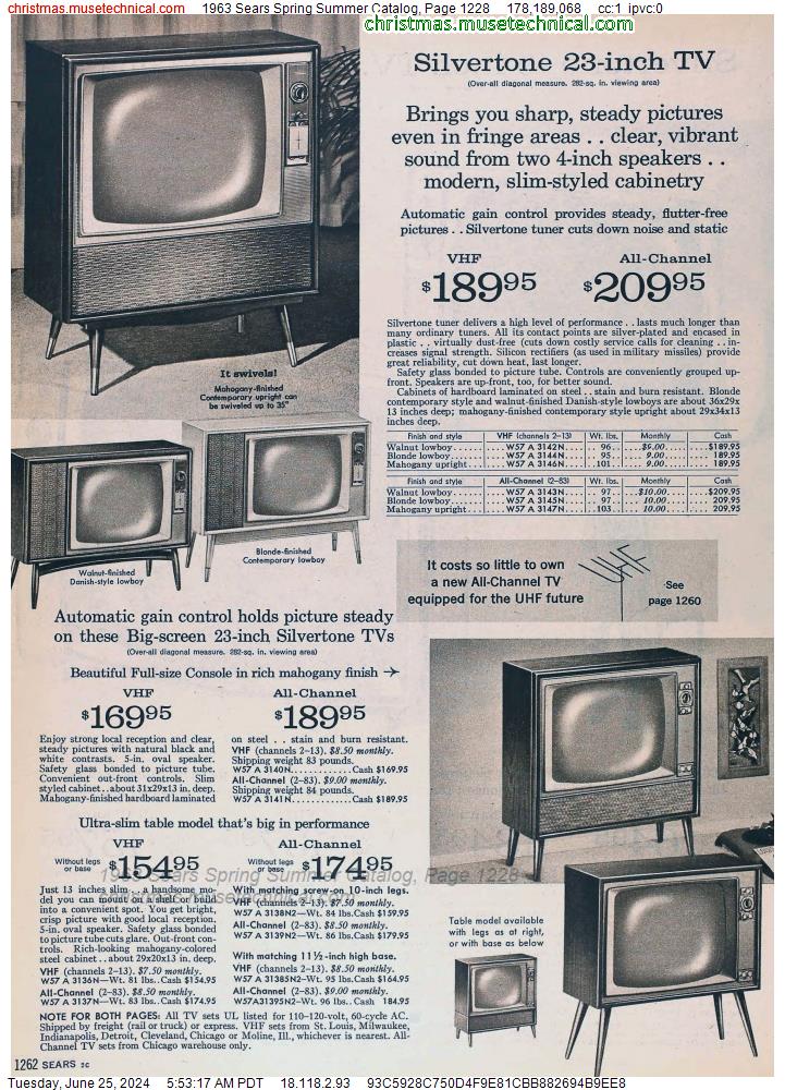 1963 Sears Spring Summer Catalog, Page 1228