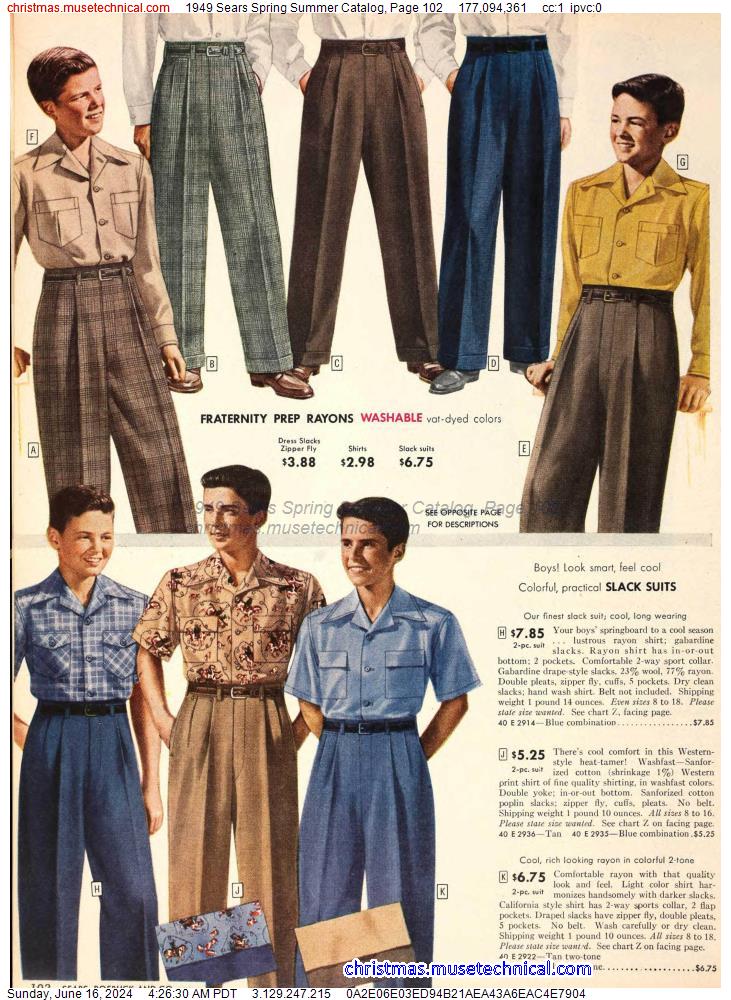 1949 Sears Spring Summer Catalog, Page 102