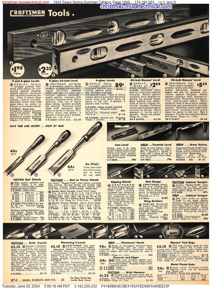 1943 Sears Spring Summer Catalog, Page 1069