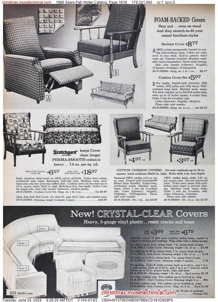 1966 Sears Fall Winter Catalog, Page 1616