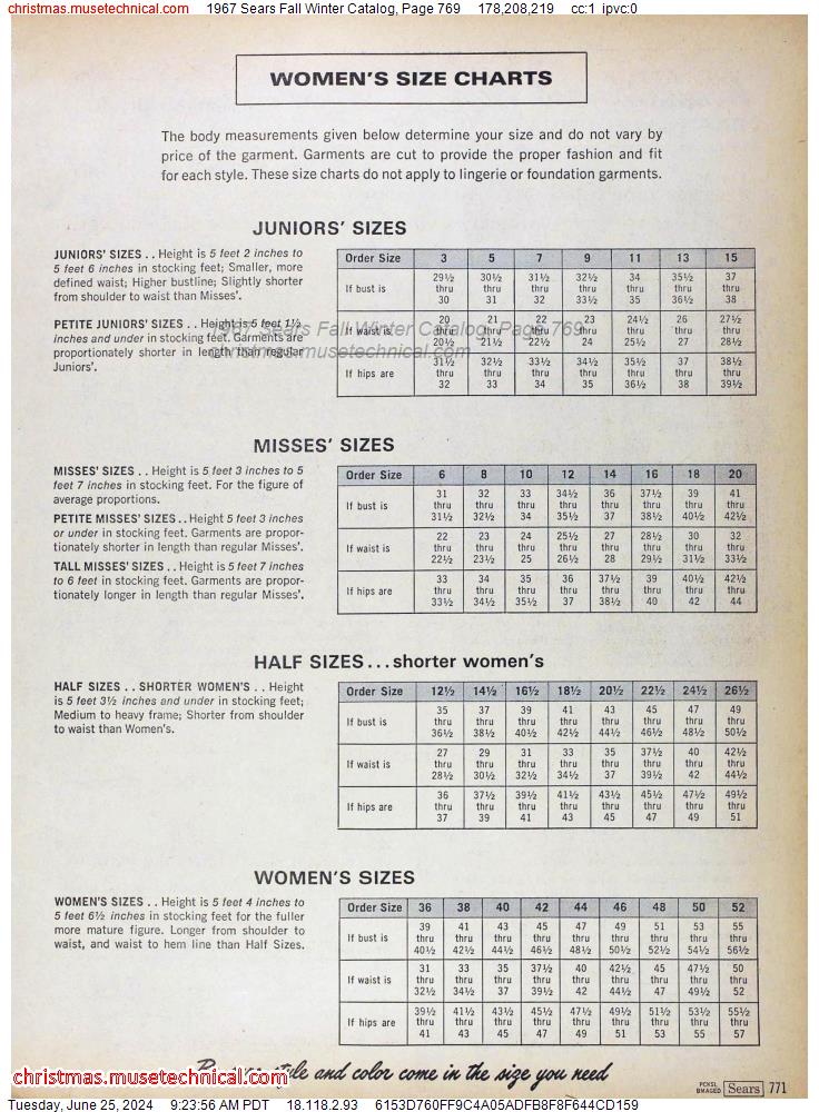1967 Sears Fall Winter Catalog, Page 769