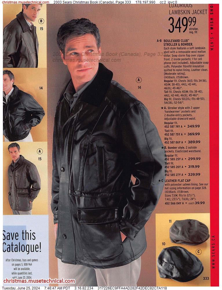 2003 Sears Christmas Book (Canada), Page 333