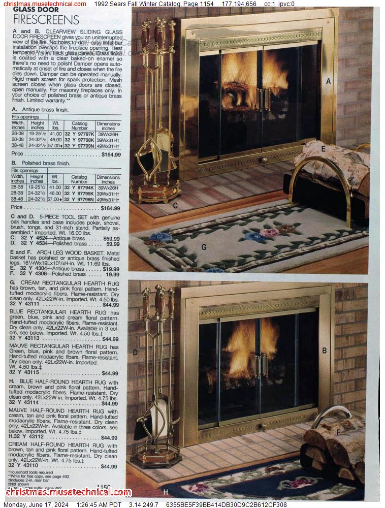1992 Sears Fall Winter Catalog, Page 1154