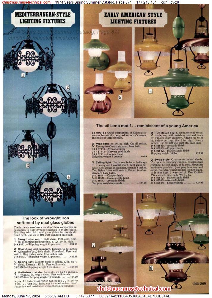 1974 Sears Spring Summer Catalog, Page 871