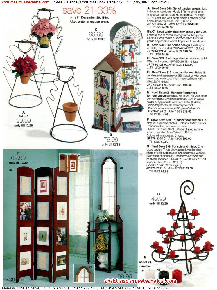 1998 JCPenney Christmas Book, Page 412