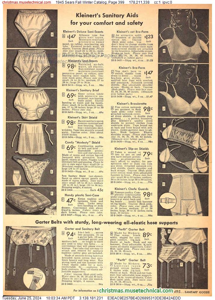 1945 Sears Fall Winter Catalog, Page 399