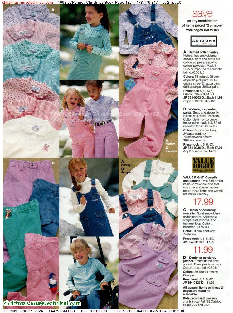 1998 JCPenney Christmas Book, Page 182