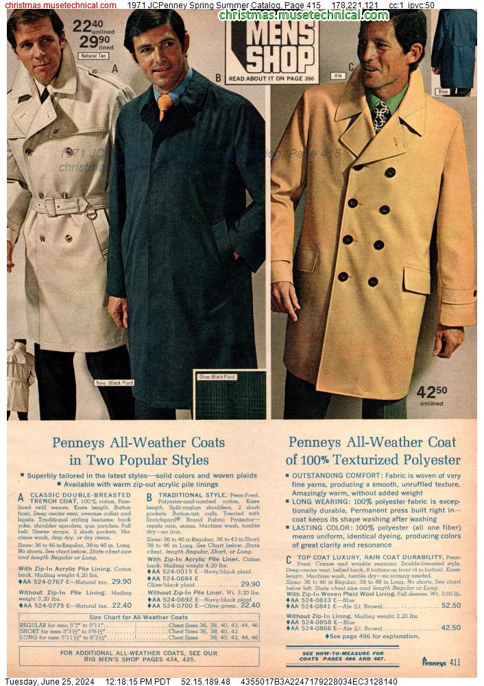 1971 JCPenney Spring Summer Catalog, Page 415