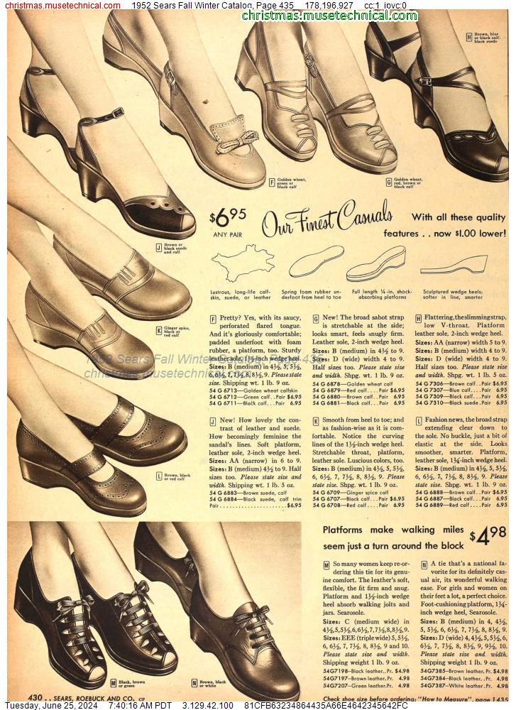 1952 Sears Fall Winter Catalog, Page 435