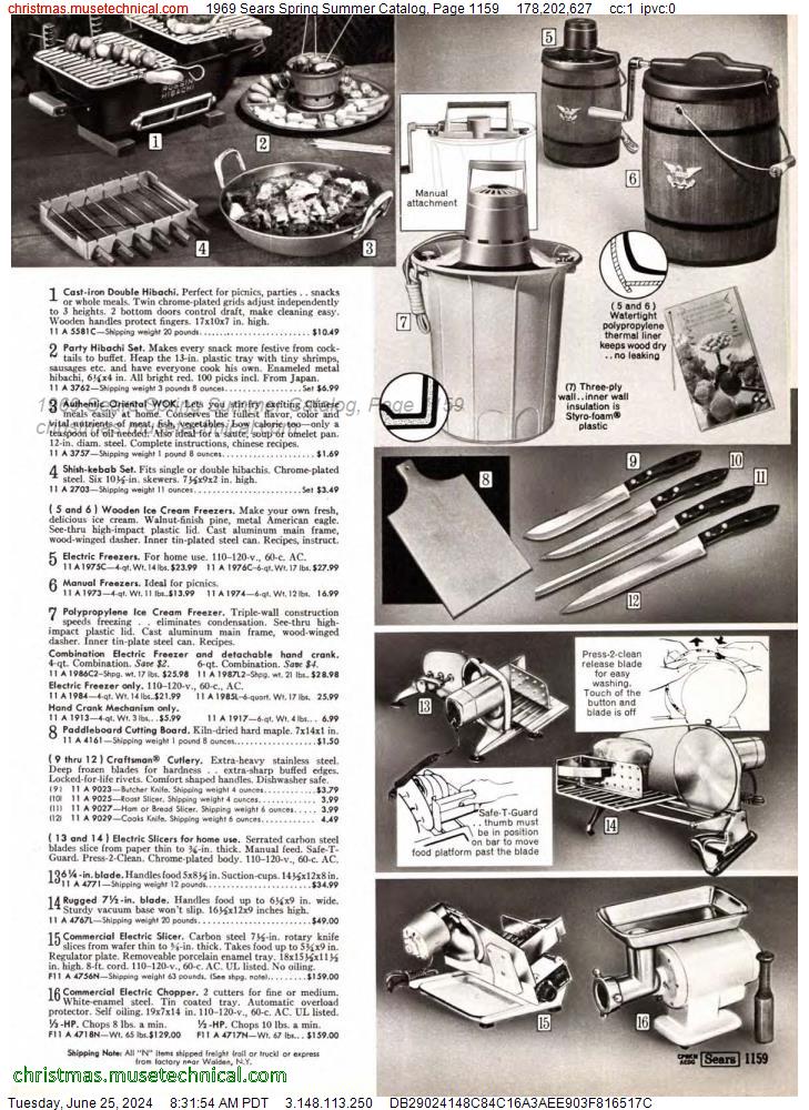 1969 Sears Spring Summer Catalog, Page 1159