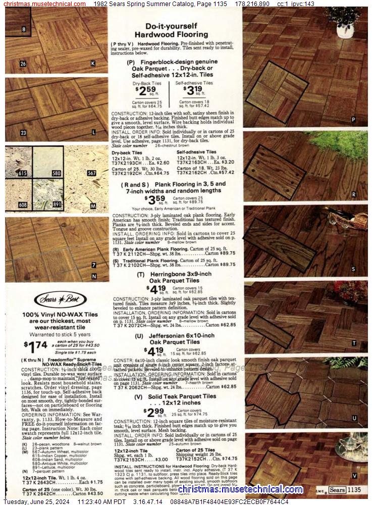 1982 Sears Spring Summer Catalog, Page 1135