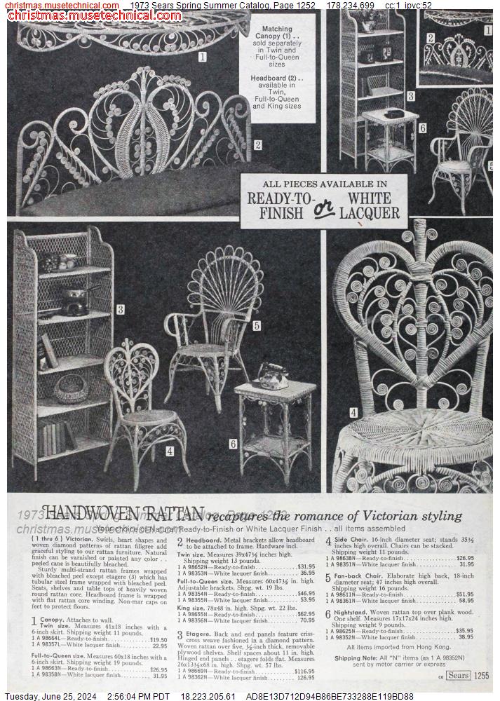 1973 Sears Spring Summer Catalog, Page 1252