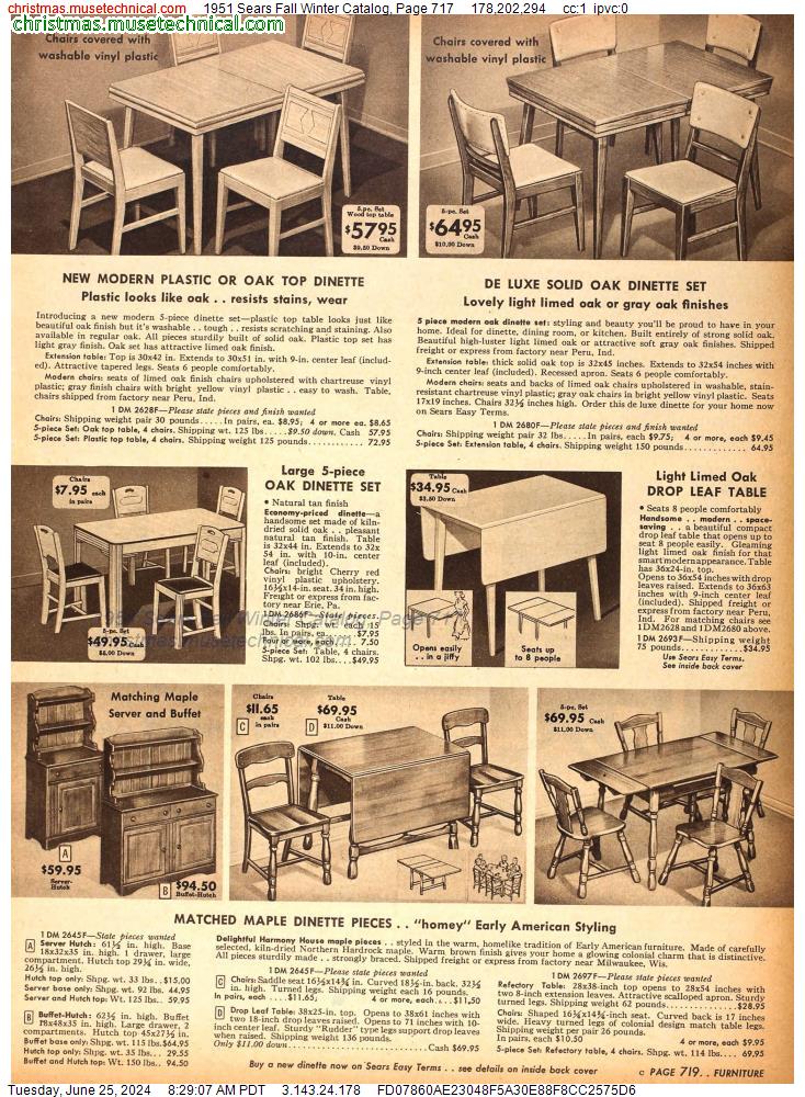 1951 Sears Fall Winter Catalog, Page 717