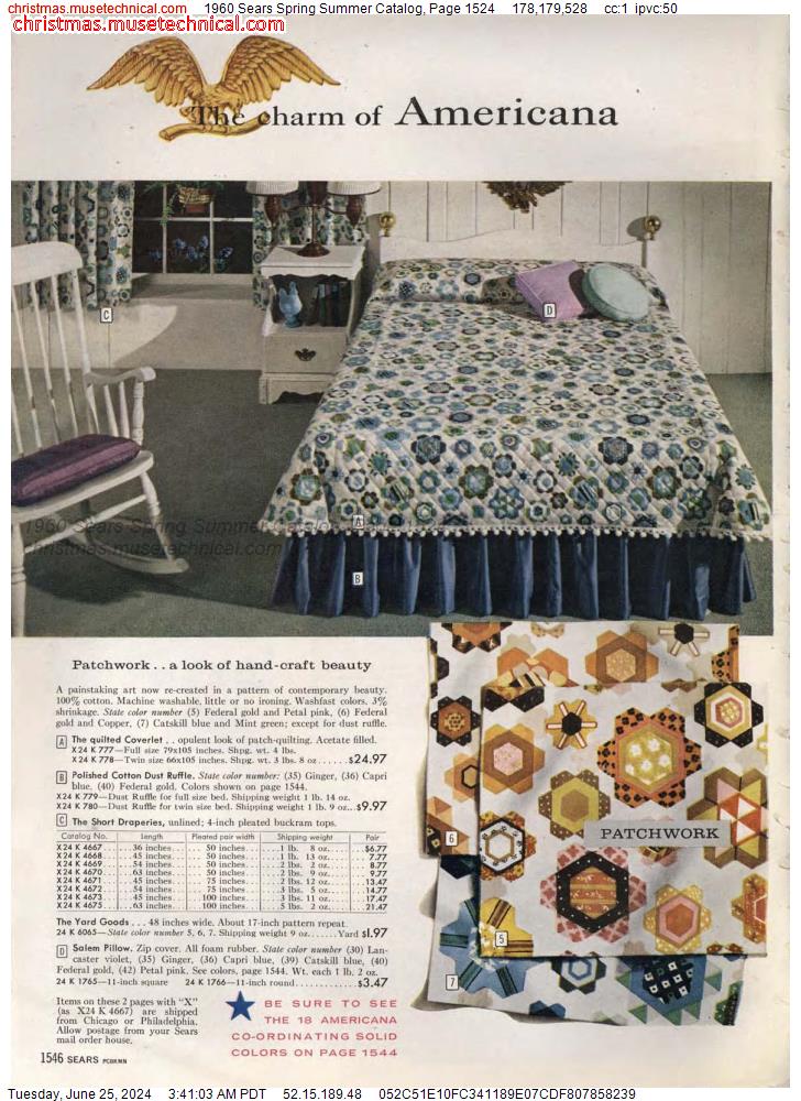 1960 Sears Spring Summer Catalog, Page 1524