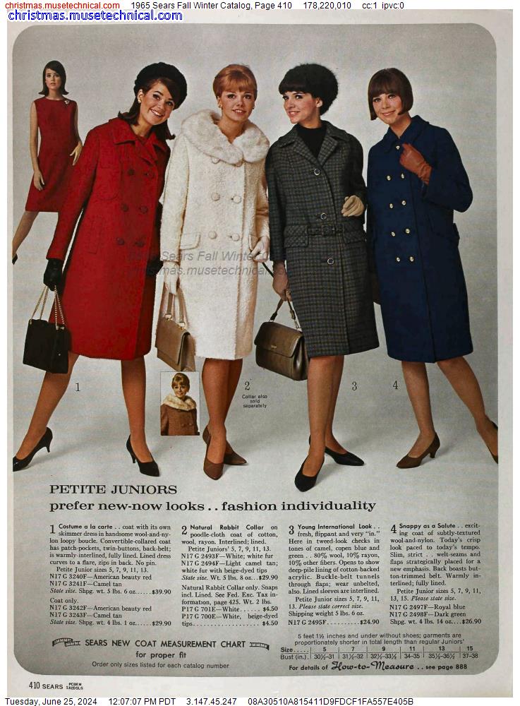 1965 Sears Fall Winter Catalog, Page 410