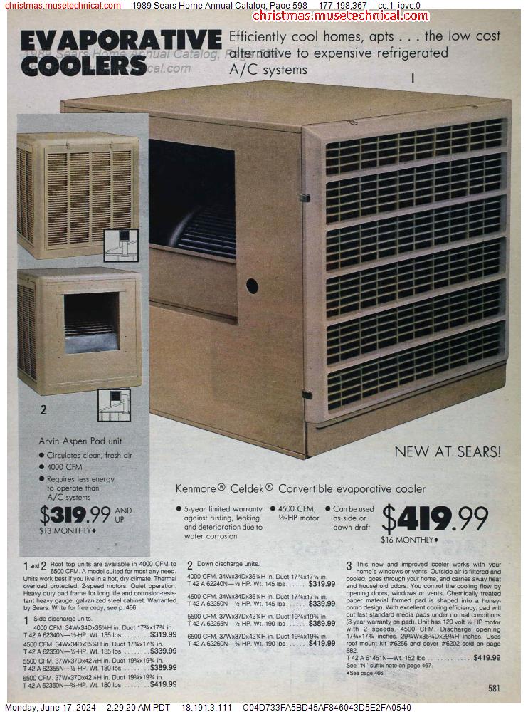 1989 Sears Home Annual Catalog, Page 598