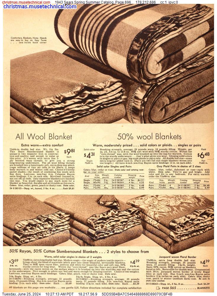 1943 Sears Spring Summer Catalog, Page 696