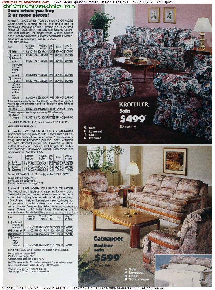 1991 Sears Spring Summer Catalog, Page 791