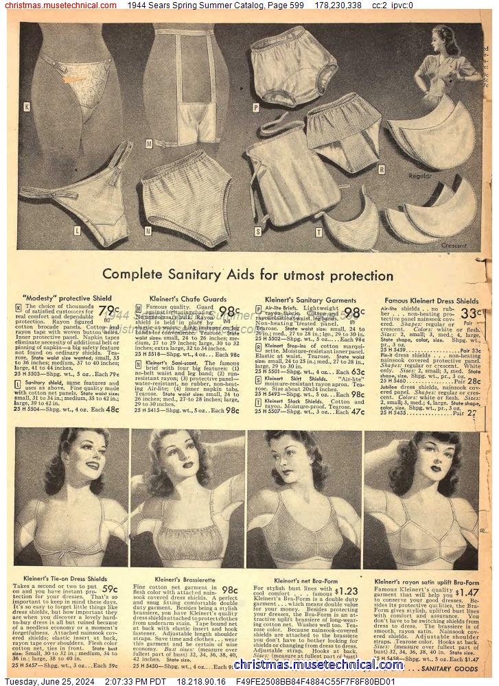 1944 Sears Spring Summer Catalog, Page 599