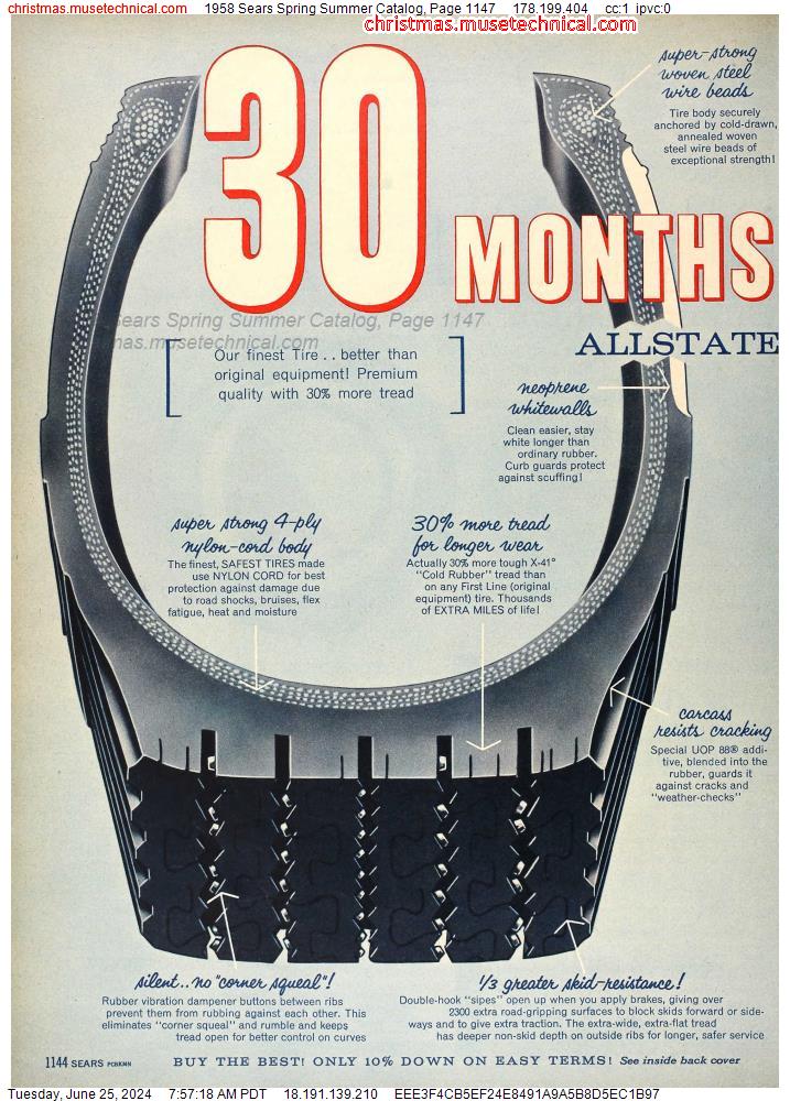 1958 Sears Spring Summer Catalog, Page 1147