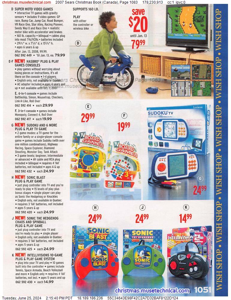 2007 Sears Christmas Book (Canada), Page 1083
